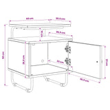 Bedside Cabinet Grey Sonoma 40 x 36.5 x 50 cm Engineered Wood 8007641