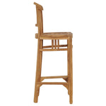ZNTS 3 Piece Garden Bar Set Solid Teak Wood 3053646