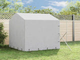 Outdoor Dog Kennel with Roof Silver 2x6x2.5 m Galvanised Steel 3190475