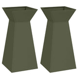 Pillar Planter 2 pcs Olive 35 x 35 x 73 cm 873845