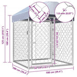Outdoor Dog Kennel with Roof 100x100x125 cm 144491