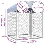 Outdoor Dog Kennel with Roof 100x100x125 cm 144491