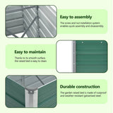 47053 Garden Raised Bed Galvanised Steel 320x40x45 cm Green