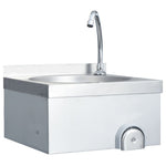 Hand Wash Sink with Faucet and Soap Dispenser Stainless Steel 51113
