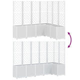Garden Planter with Trellis White 160x120x140 cm PP 367879