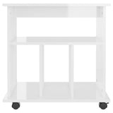 Storage Cabinet High gloss white Engineered wood 60 x 45 x 60 cm 808482