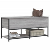 Storage Bench Grey Sonoma 100x42.5x47 cm Engineered Wood 839026