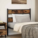 Replace Headboard Smoked Oak 90 cm Iron and Engineered Wood 4017081