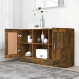 Sideboard Smoked Oak 120x30.5x70 cm Engineered Wood 815624