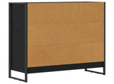 Book Cabinet Black Oak 80 x 30 x 86.5 cm Engineered Wood 886408