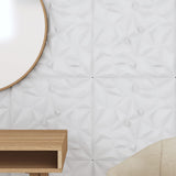 Wall Panels 48 pcs White 50x50 cm XPS 12 m Amethyst 356945