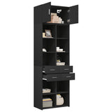 Storage Cabinet Black 70x42.5x225 cm Engineered Wood 3281337