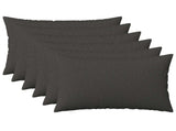 Cushion with Pillow HEERLEN 6 pcs Dark Grey Fabric 924934