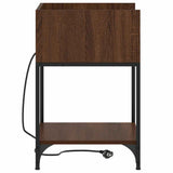 Bedside Cabinet 2 pcs Brown Oak 40 x 40 x 61 cm Engineered Wood 859479