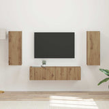TV Cabinet Set Wall-mounted 2 pcs Artisan Oak Engineered Wood 3408978