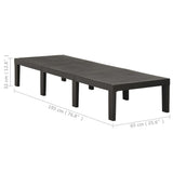 Sun Lounger Plastic Anthracite 315827