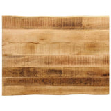 Table Top Live Edge 70x60x2.5 cm Solid Wood Rough Mango 370667
