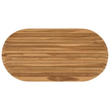 Table Top 110 x 55 x 3.5 cm Oval Solid Teak Wood Natural 42033163