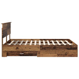 Bed Frame with Headboard Old Wood 140 x 190 cm Engineered Wood 3410902