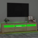 TV Cabinet with LED Lights Sonoma Oak 180x35x40 cm 3152756