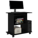 Computer Desk Black 80x50x75 cm Engineered Wood 802895