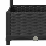 Garden Planter with Trellis Black 120x120x121.5 cm PP 318276