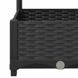 Garden Planter with Trellis Black 120x120x121.5 cm PP 318276