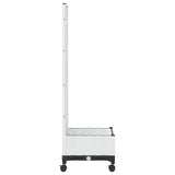 Garden Planter with Trellis&Wheels White 40 x 40 x 131.5 cm PP 3422918