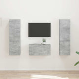 TV Cabinet Set 5 pcs Concrete Grey Engineered Wood 3409099