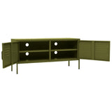 TV Cabinet Olive Green 105x35x50 cm Steel 336225