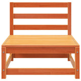 Garden Sofa with Footstool 2-Seater Wax Brown Solid Wood Pine 837974