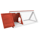 Animal Cage Red and white Fir wood, Plywood, Iron 98 x 50 x 41 cm 170854