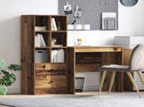 Desk with Drawer with Shelf with Storage 2 pcs Old Wood 3337351