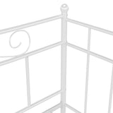 Pull-out Sofa Bed Frame without Mattress White Metal 90x200 cm 324783