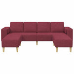 Sofa Set 3 pcs Wine red Fabric 3335115