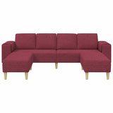 Sofa Set 3 pcs Wine red Fabric 3335115