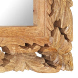 Hand Carved Mirror Brown 110x50 cm Solid Mango Wood 321640