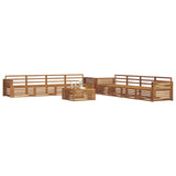 Outdoor Sofa Set 9 pcs Natural Solid Acacia Wood 3373224