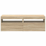 TV Cabinets with LED Lights 2 pcs Sonoma Oak 60x35x40 cm 804416