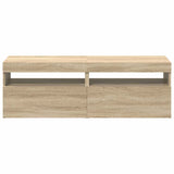 TV Cabinets with LED Lights 2 pcs Sonoma Oak 60x35x40 cm 804416