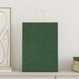 Paper Bags 250 pcs with Handles Green 32x17x44 cm 4101734