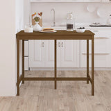 Bar Table Honey Brown 140x80x110 cm Solid Wood Pine 822160