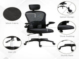 Multi-Adjustable Office Chair, with Lumbar Support, Headrest and Mesh Back - Black T3398P377443