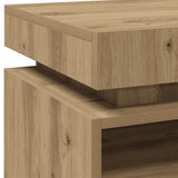Bedside Cabinet with LED Lights Artisan Oak 40x39x48.5 cm 857660