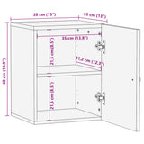 ZNTS Bathroom Wall Cabinet 38x33x48 cm Solid Wood Mango 358340