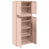Storage Cabinet 2 pcs Pink 90 x 40 x 210 cm Steel Lockable 3438724
