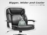 Ergonomic Office Chair, Heavy Duty Faux Leather Desk Chair with Tilt Function, Adjustable Height, T3398P552814