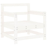 Garden Chairs with Cushions 2 pcs White Solid Wood Pine 825563