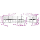 Outdoor Sofa Set 7 pcs Natural 3366057