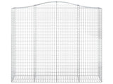 Arched Gabion Baskets 3 pcs 200x50x220/240 cm Galvanised Iron 3145767